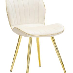 wohnli-moebel-suche-M23116787 Wohnli Möbelsuche - Cremefarbener Samtstuhl mit goldenen Beinen