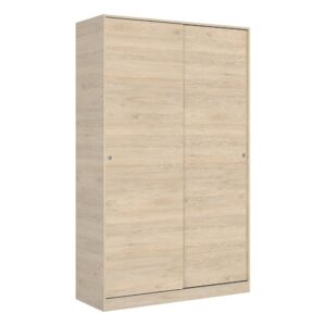 Wohnli Möbelsuche - Kleiderschrank 2 Türen mit Eichenholzeffekt 120x50h204 cm