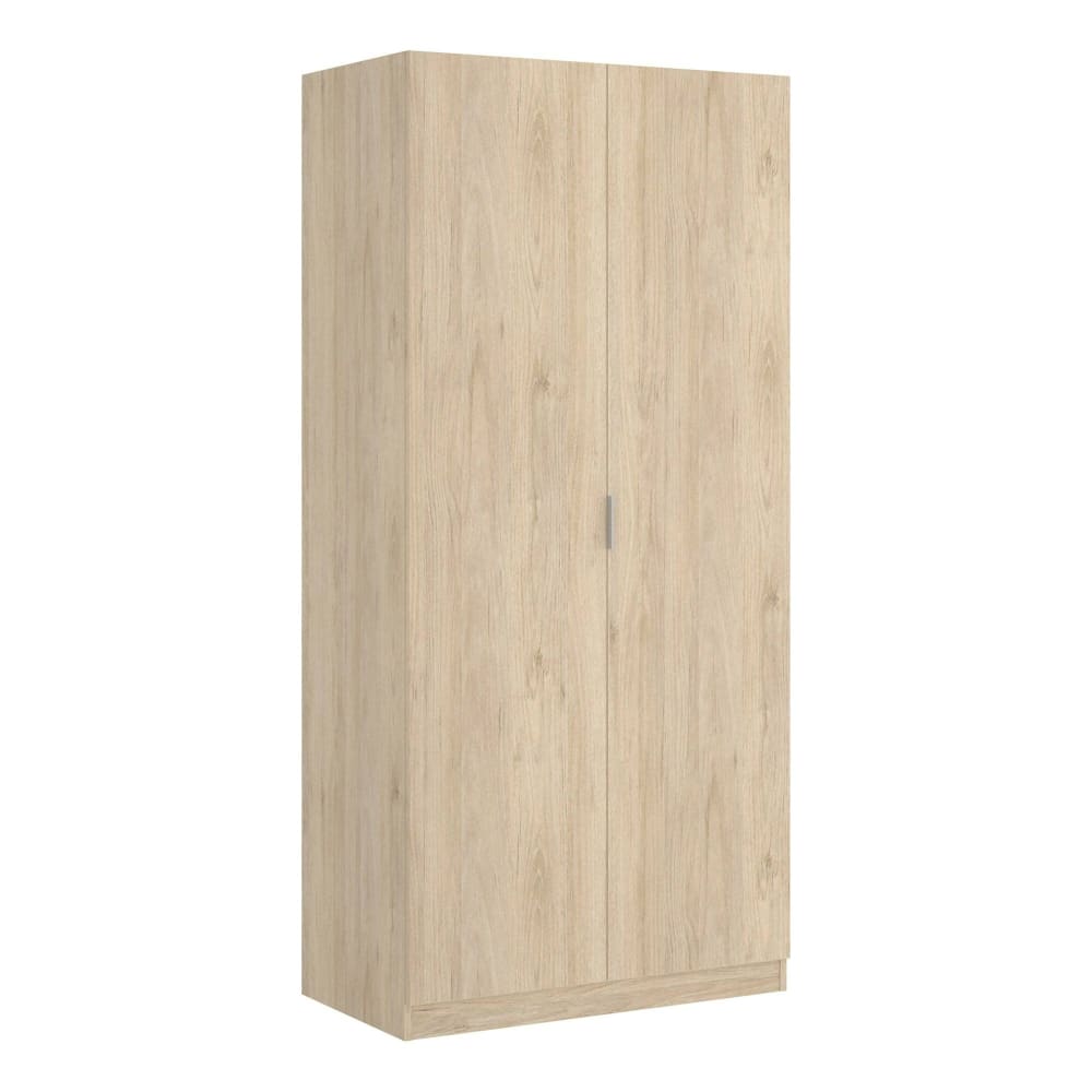 Wohnli Möbelsuche - Kleiderschrank 2 Türen mit Eichenholzeffekt 81x52h184 cm