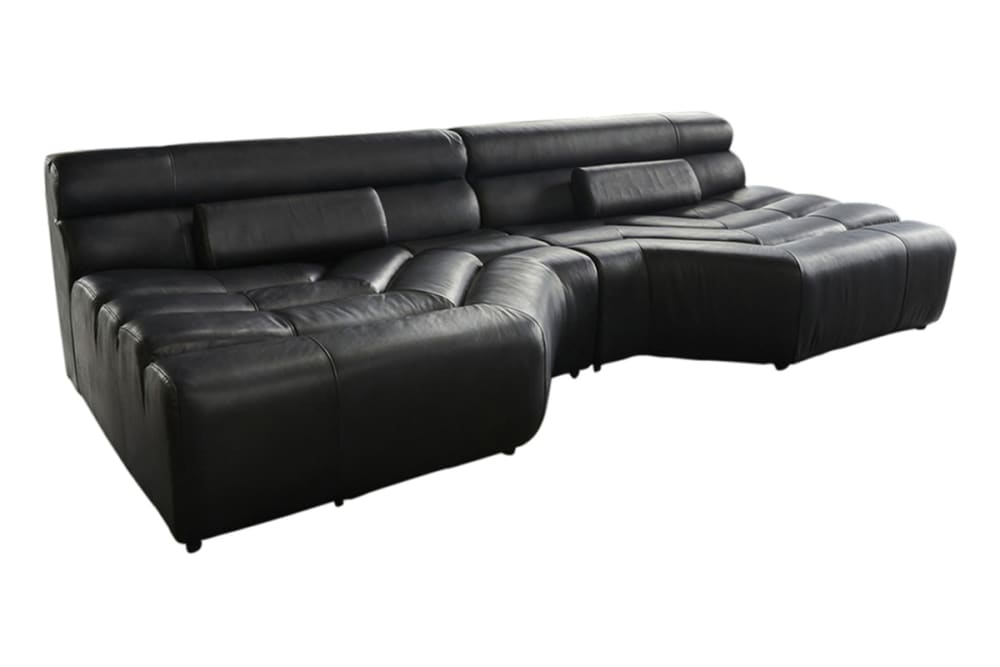 Wohnli Möbelsuche - Big Sofa aus Leder mit Kissen