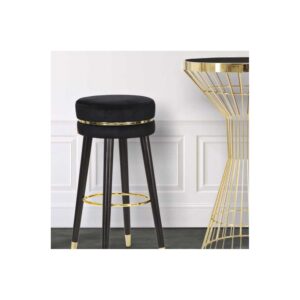 35x74x35cm Stoff Schwarz Mauro Ferretti Möbel Esszimmermöbel Barhocker