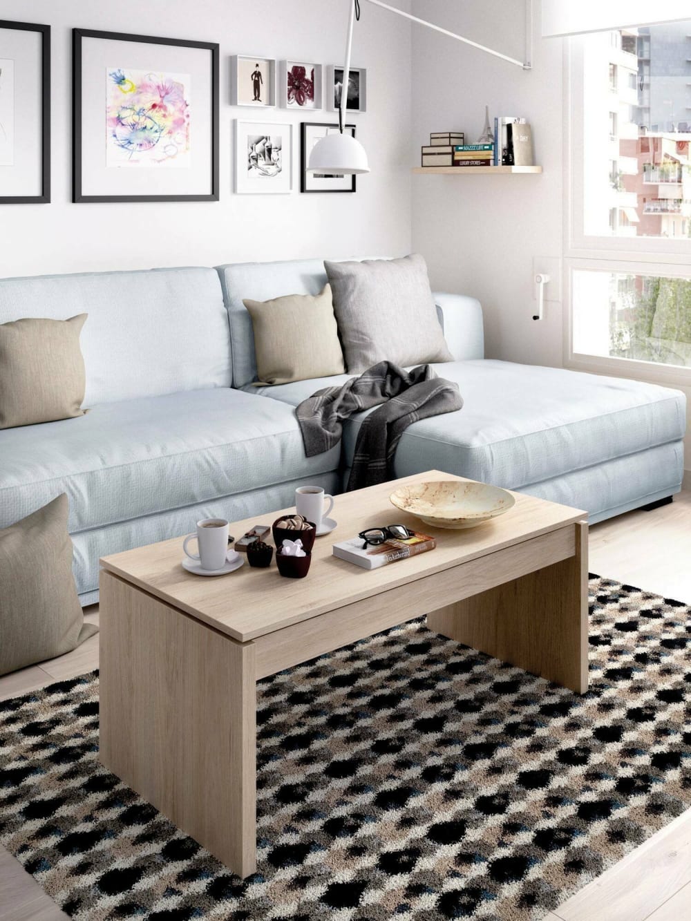 wohnli-moebel-suche-M23120705-1 Couchtisch in Eichenholzoptik 102x50h43 cm 102x43x50cm Holz Braun Dmora Möbel Wohnzimmermöbel Couchtische