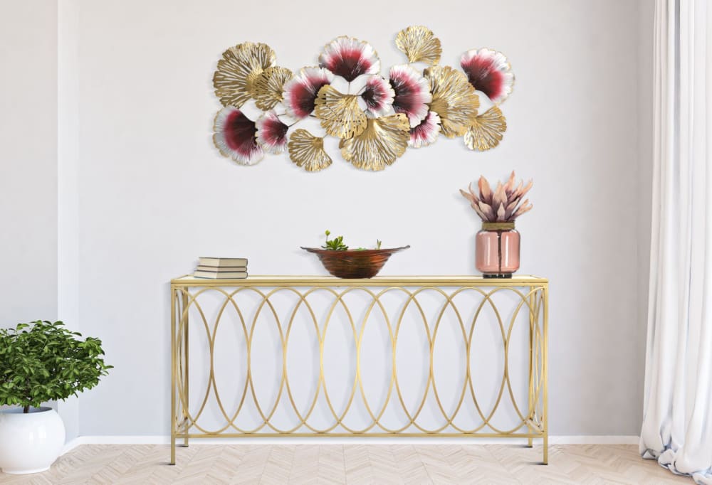 160x79x40cm Metall Gold Mauro Ferretti Möbel Wohnzimmermöbel Konsolentische