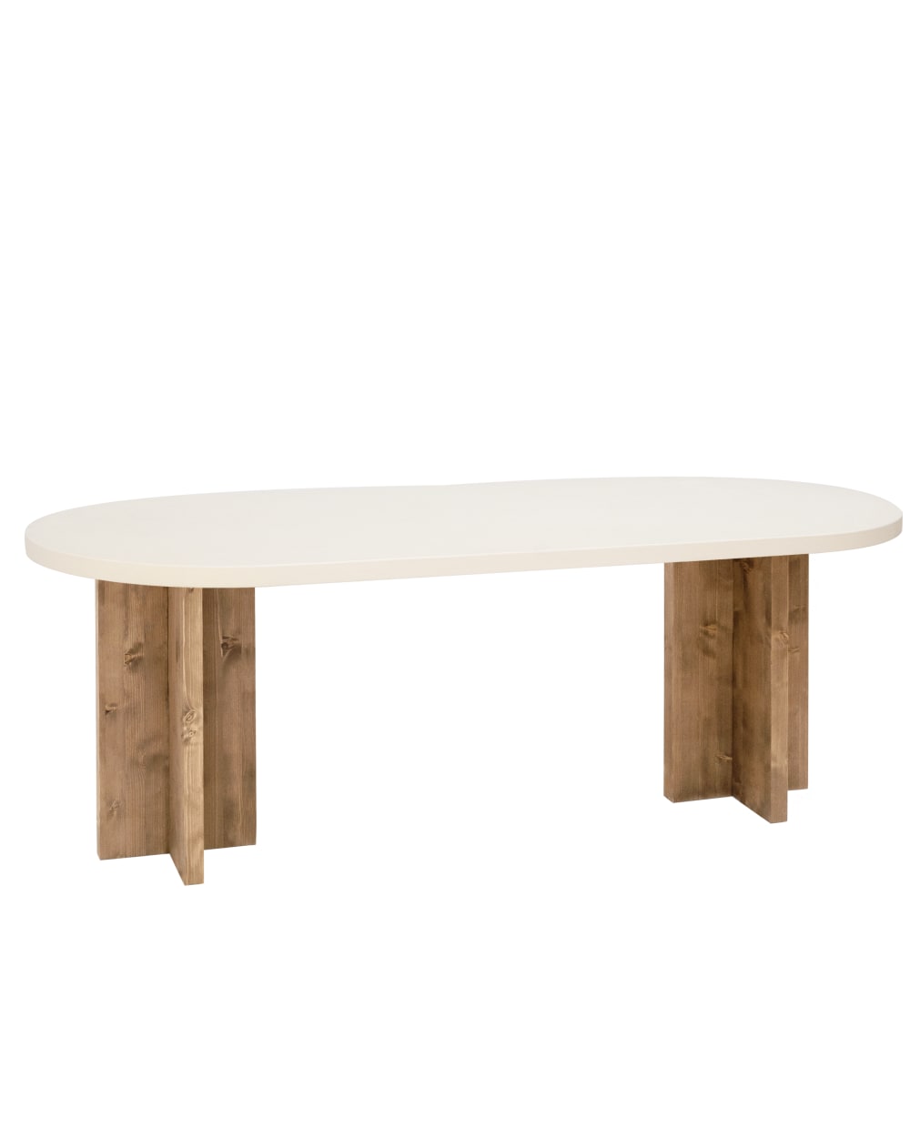 wohnli-moebel-suche-M23126497 Wohnli Möbelsuche - Esstisch Oval aus Mikrozement mit Holzbeinen