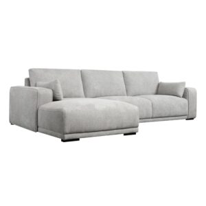 wohnli-moebel-suche-M23126932-1 3-Sitzer Ecksofa Stoffbezug Grau 105x85x305cm Stoff Grau Furnhouse Sofas und Sessel Sofas Ecksofas