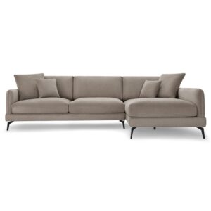Wohnli Möbelsuche - 3-Sitzer Ecksofa Stoffbezug Beige