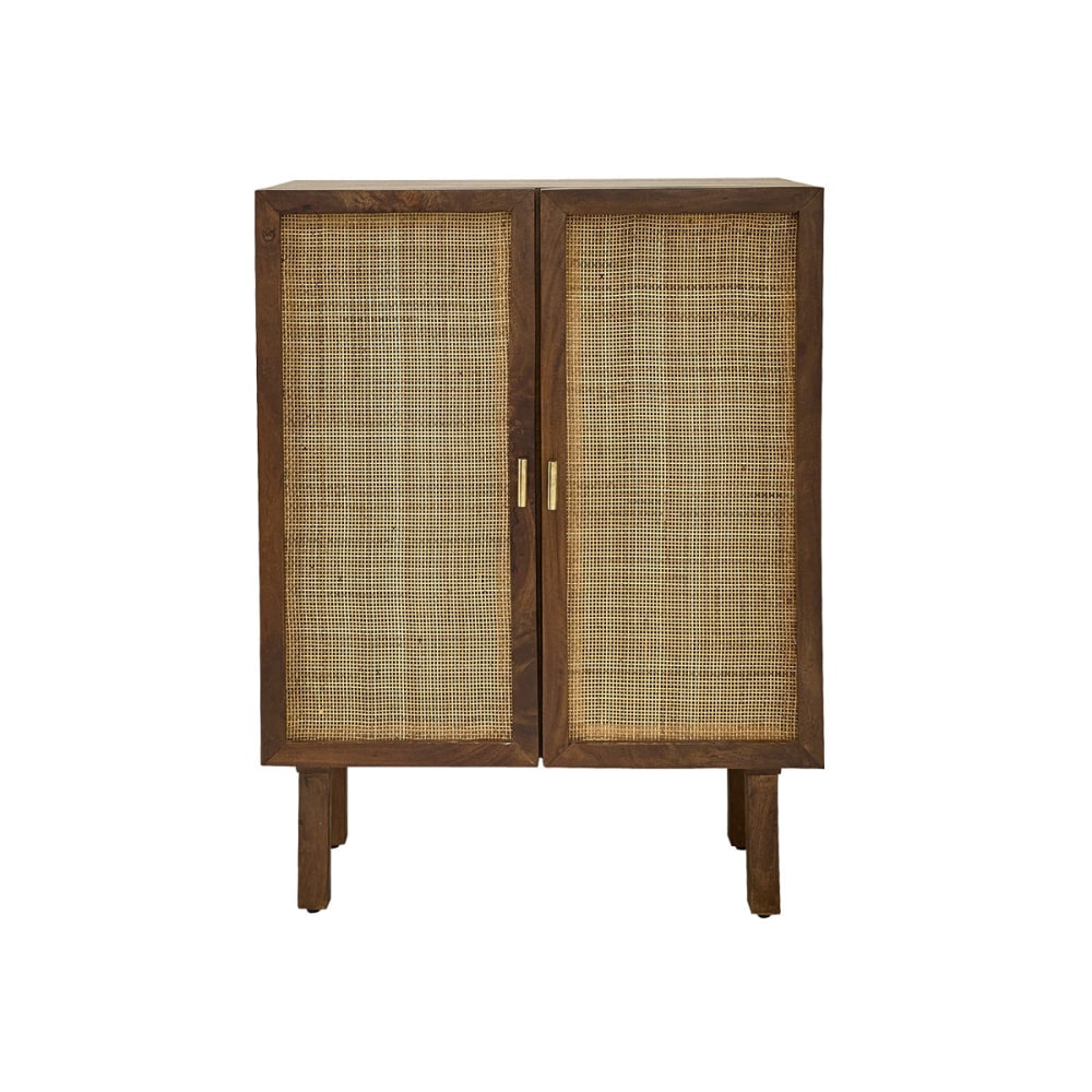 wohnli-moebel-suche-M23127047 Wohnli Möbelsuche - Buffet aus massivem Mangoholz in Nussbaumoptik und Rohrgeflecht 68 cm