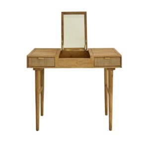 wohnli-moebel-suche-M23127979 Wohnli Möbelsuche - Schminktisch aus massivem Mangoholz und Rohrgeflecht