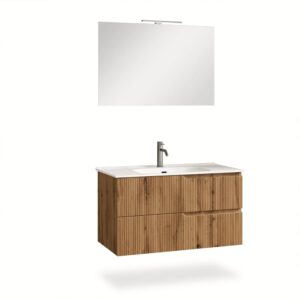 wohnli-moebel-suche-M23129129 Wohnli Möbelsuche - 4-teiliger Badezimmerschrank aus Eichen-MDF
