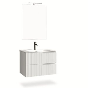 wohnli-moebel-suche-M23129148 Wohnli Möbelsuche - 4-teiliger Badezimmerschrank aus mattweißem MDF