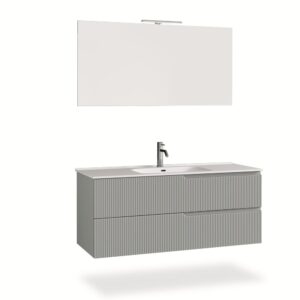 wohnli-moebel-suche-M23129532 Wohnli Möbelsuche - 4-teiliger Badezimmerschrank aus mattgrauem MDF