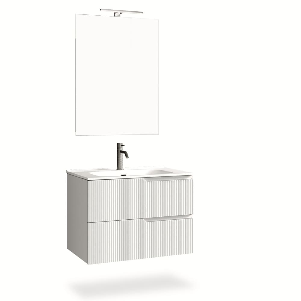 wohnli-moebel-suche-M23129534 Wohnli Möbelsuche - 4-teiliger Badezimmerschrank aus mattweißem MDF