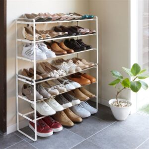 wohnli-moebel-suche-M23129630-1 Rangement à chaussures Frame 42x46x25cm Metall Weiß Yamazaki Möbel Flurmöbel Schuhschränke