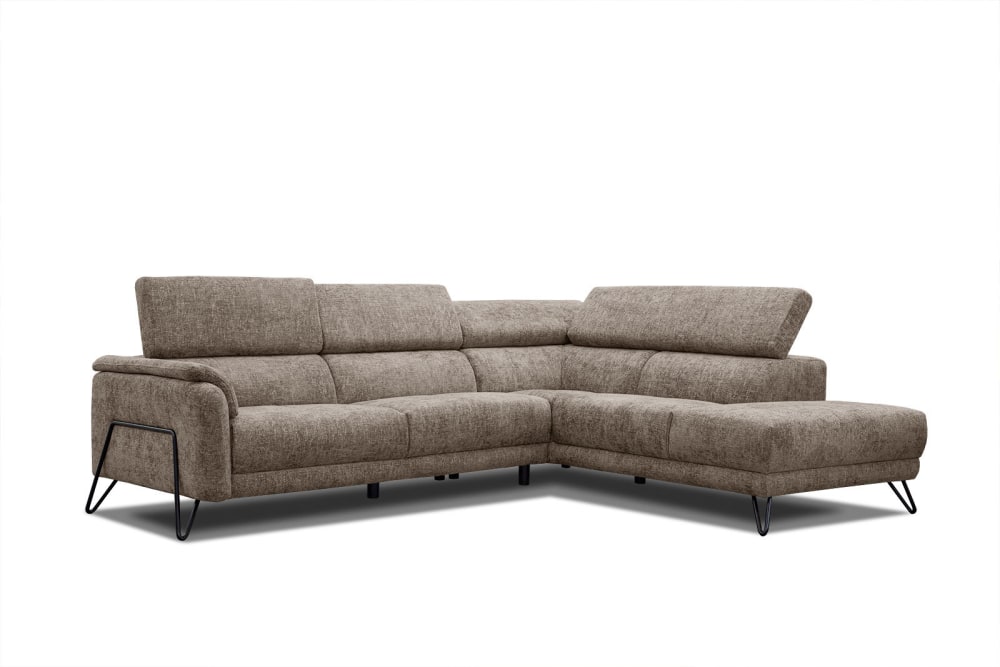 Wohnli Möbelsuche - Ecksofa 5-Sitzer mit verstellbare Kopfstützen