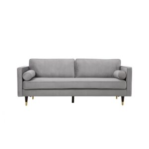 Wohnli Möbelsuche - Sofa mit 3 Sitzen in hellem grauem Samt