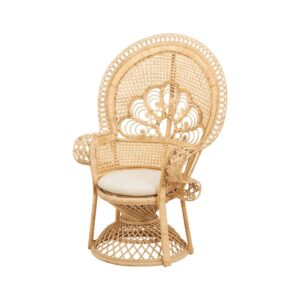 wohnli-moebel-suche-M23135072 Wohnli Möbelsuche - Sessel aus natürlichem Rattan mit weißem Kissen