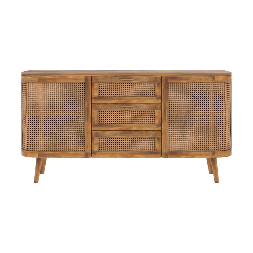 wohnli-moebel-suche-M23135080 Wohnli Möbelsuche - Sideboard mit 2 Türen und 3 Schubladen in Rattangeflecht