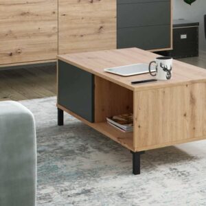 Tavolino da salotto 110x50x40cm Spanplatte Braun Dmora Möbel Wohnzimmermöbel Couchtische