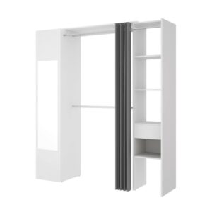 Wohnli Möbelsuche - Großer Kleiderschrank Holzeffekt weiß