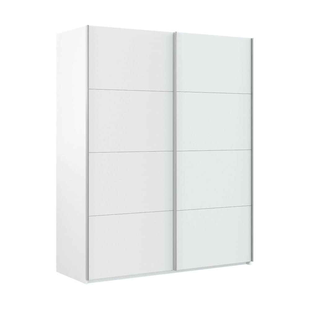 wohnli-moebel-suche-M23135266 Wohnli Möbelsuche - 2-türiger Kleiderschrank in Holzoptik weiß glänzend 210x60h200 cm