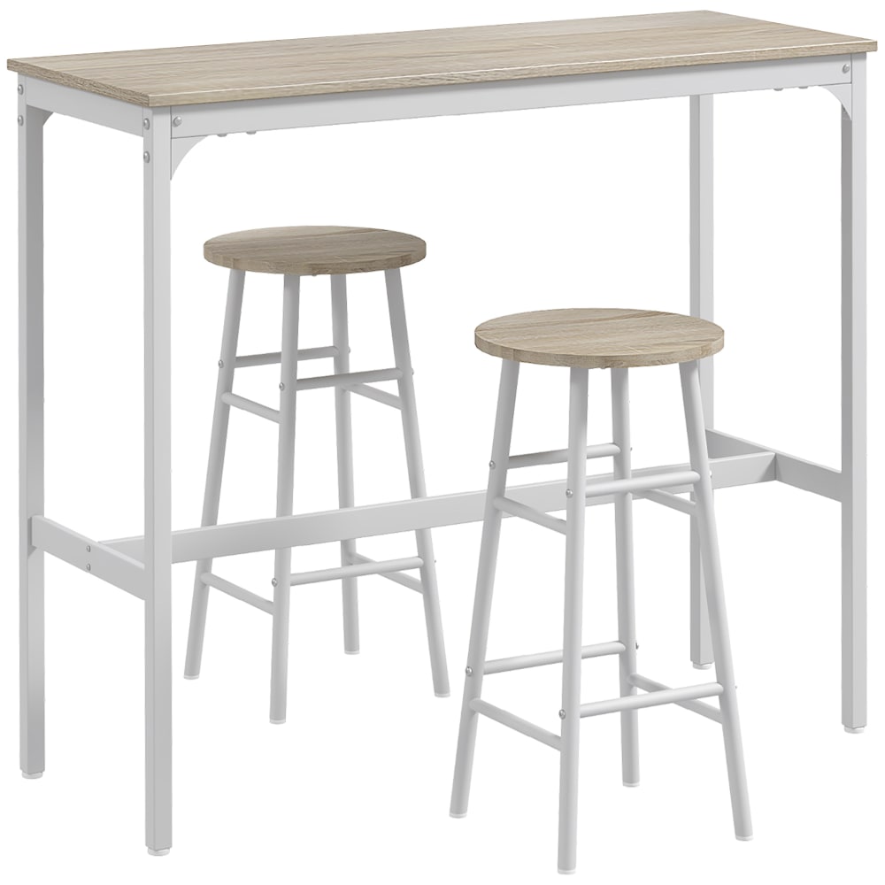 wohnli-moebel-suche-M23138779 Wohnli Möbelsuche - Ensemble 2 places 3 pcs design contemporain - acier aspect bois blanc