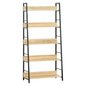 wohnli-moebel-suche-M23138790 Wohnli Möbelsuche - Étagère bibliothèque style industriel incliné 5 niv. chêne clair noir