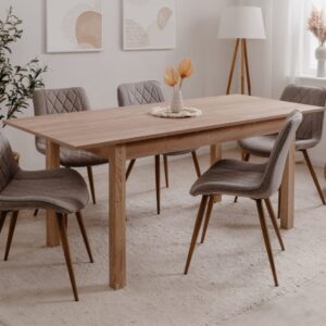 wohnli-moebel-suche-M23139795-1 Esstisch ausziehbar aus Holz für 6 Personen 160x75x70cm Spanplatte Braun Concept Usine Möbel Esszimmermöbel Esstische