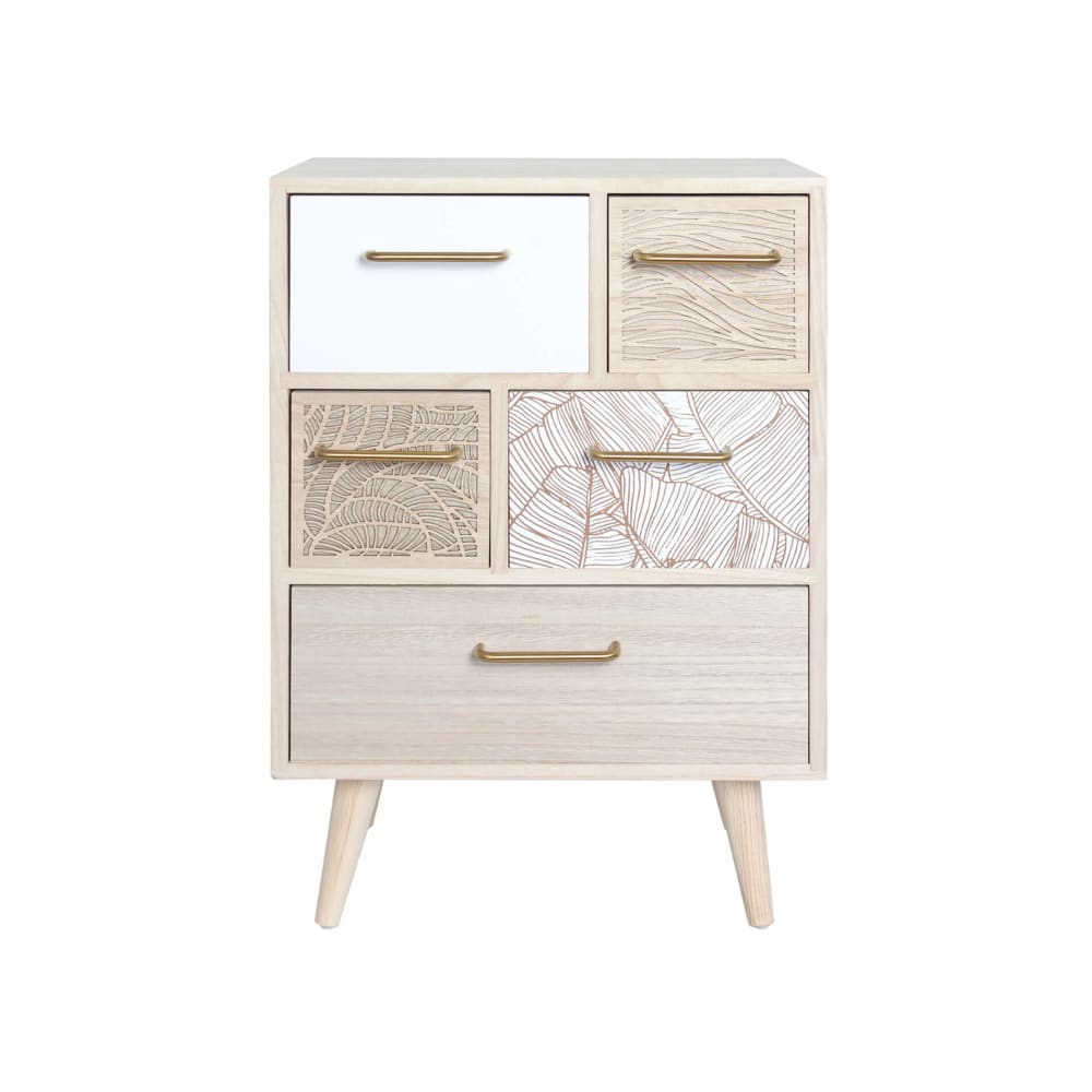 Wohnli Möbelsuche - Regal mit 5 Schubladen aus Holz