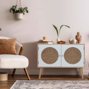 wohnli-moebel-suche-M23140064-1 Aufbewahrungsbank im skandinavischen Stil mit 2 Türen aus Holz 73x57x30cm Holz Braun Mobili Rebecca Möbel Esszimmermöbel Sideboards, Highboards & niedrige Anrichten