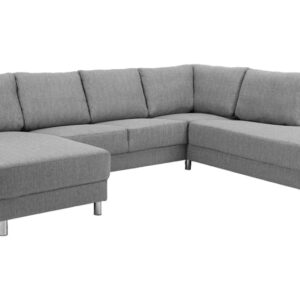wohnli-moebel-suche-M23140174-1 Ecksofa Calverton 287x80x221cm Stoff Grau ebuy24 Sofas und Sessel Sofas Ecksofas