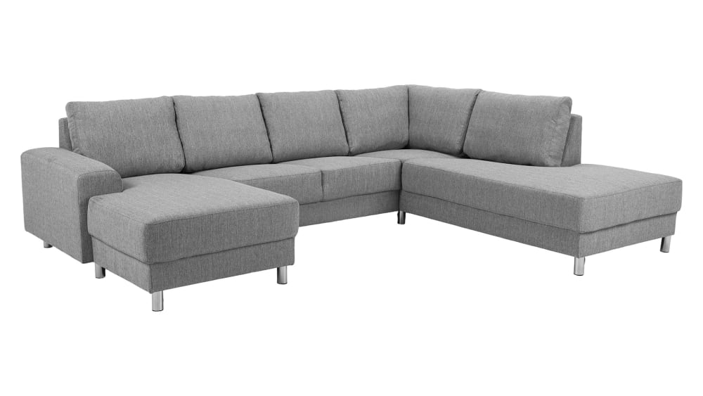 wohnli-moebel-suche-M23140174-1 Ecksofa Calverton 287x80x221cm Stoff Grau ebuy24 Sofas und Sessel Sofas Ecksofas