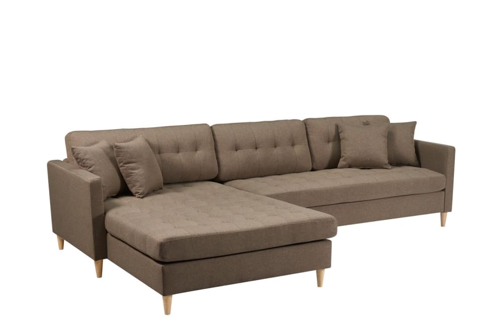 Chaiselongsofa Marino Deluxe 290x82x177cm Stoff Braun ebuy24 Sofas und Sessel Sofas 2-Sitzer-Sofas & 3-Sitzer-Sofas