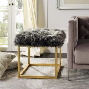 wohnli-moebel-suche-M23141197-1 Osmanischer hocker aus eisen grau 53x51x53cm Stahl Grau Safavieh Sofas und Sessel Sessel, Poufs und Fußbänke Sitzsäcke