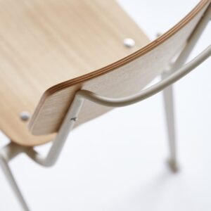 Stuhl aus Eschenholz und Metall cream 43x77x59cm Holz Beige Tikamoon Möbel Esszimmermöbel Stühle