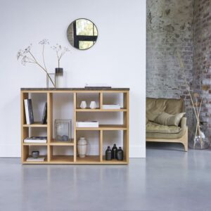 wohnli-moebel-suche-M23142170 Wohnli Möbelsuche - Niedriges Bücherregal aus Eiche