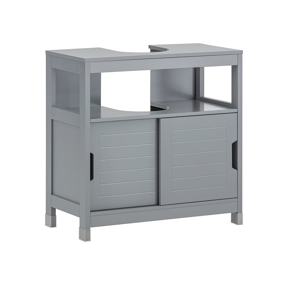 Wohnli Möbelsuche - Waschbeckenunterschrank Holz Stahlgrau