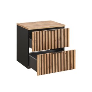 Eichenoptik und Schwarz