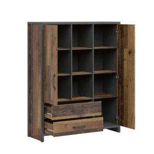 wohnli-moebel-suche-M23145155-1 120x150x40cm Spanplatte Braun Petits meubles Möbel Wohnzimmermöbel Bücherregale