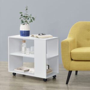 70x60x35cm Spanplatte Weiß en casa Möbel Wohnzimmermöbel Beistelltische