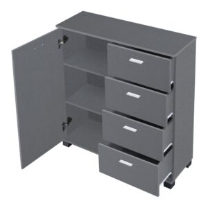 80x84x28cm Spanplatte Grau en casa Möbel Schlafzimmermöbel Schränke