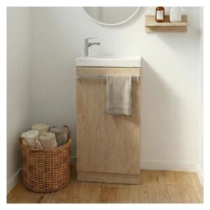 wohnli-moebel-suche-M23146010-1 Handwaschbecken auf Füßen 21x88x41cm Holz Braun Mob In Möbel Badezimmermöbel Waschtische