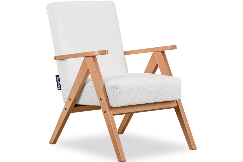 Wohnli Möbelsuche - Vintage Sessel gepolstert Echt-Holz-Rahmen