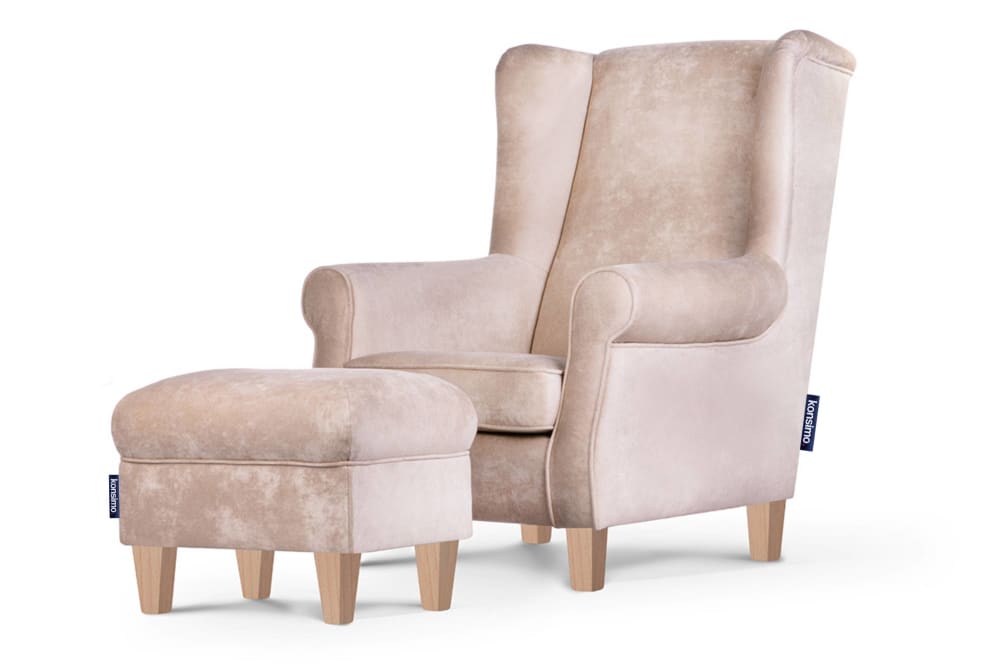 Wohnli Möbelsuche - Ohrensessel Set inkl. Sitzhocker