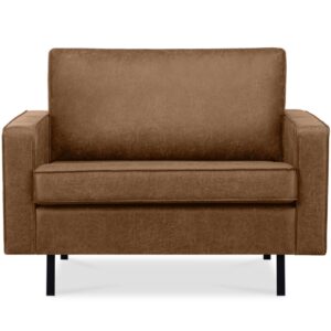 Wohnli Möbelsuche - Großer Loft-Sessel aus Leder und Mikrofaser