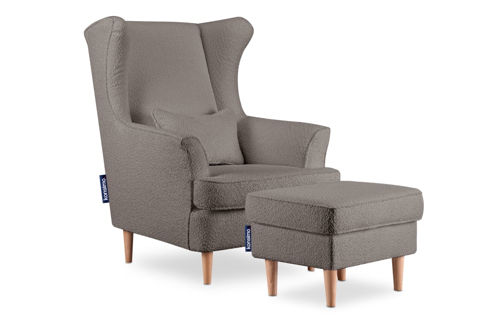 Wohnli Möbelsuche - Klassischer Sessel mit Sitzhocker
