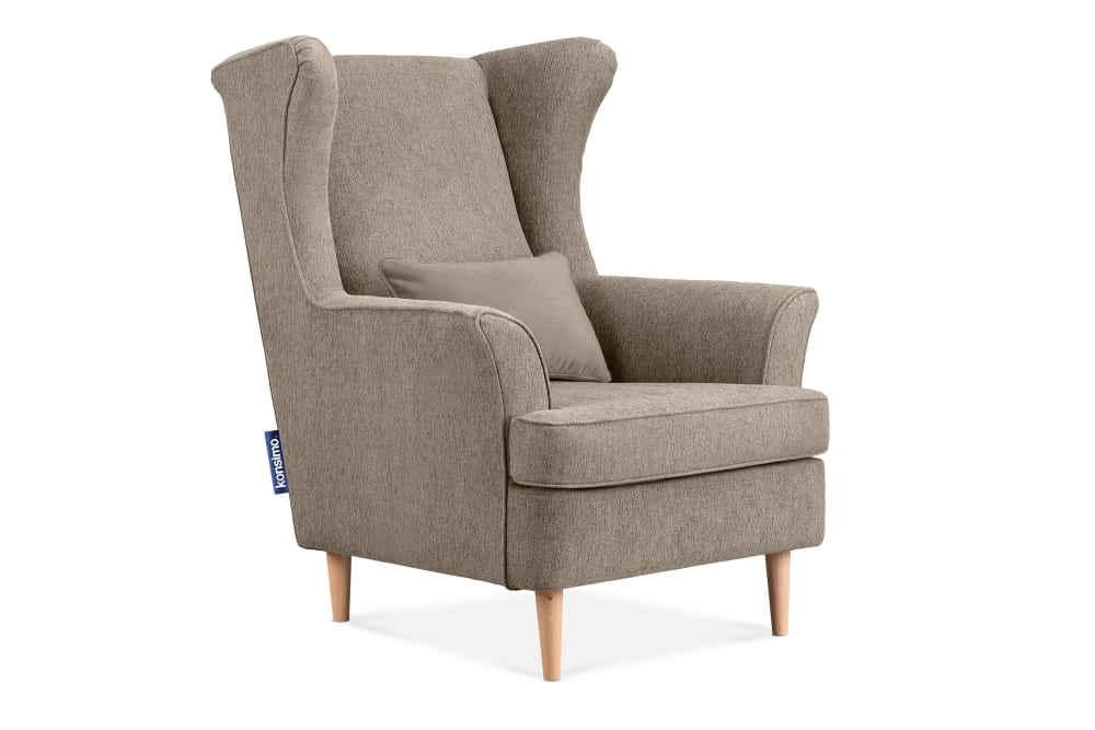 Velours-Bezug hellbraun