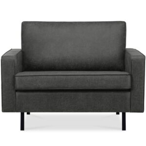 Wohnli Möbelsuche - Großer Loft-Sessel aus Leder und Mikrofaser