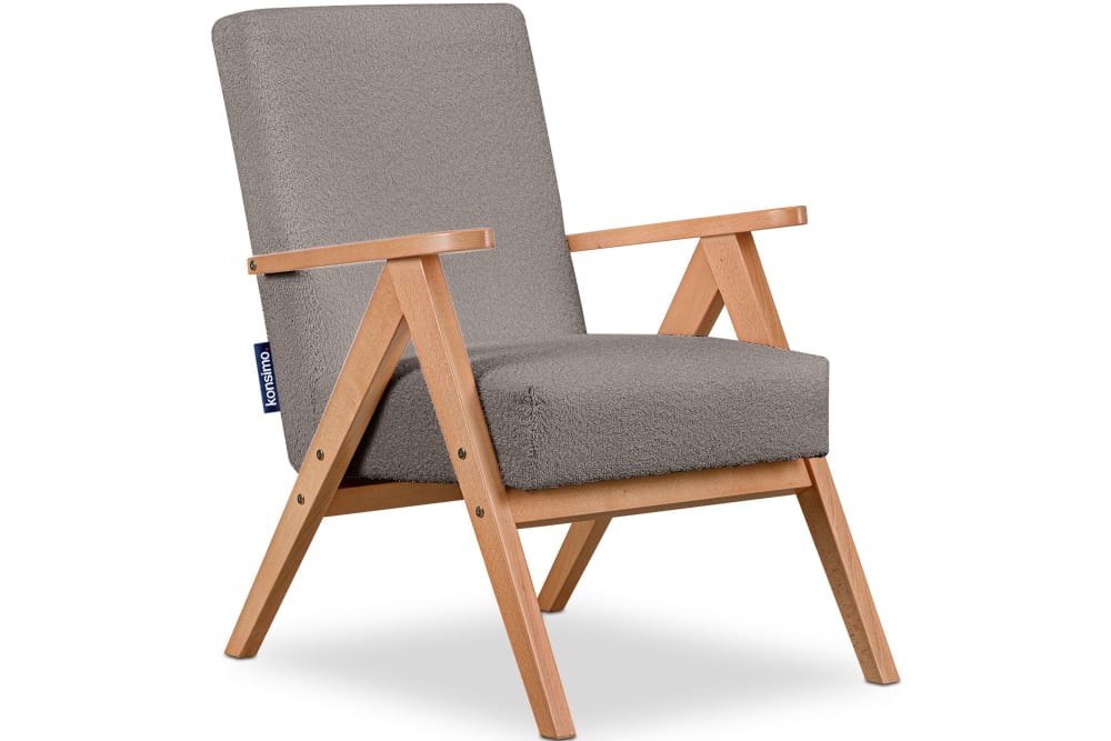 Wohnli Möbelsuche - Vintage Sessel gepolstert Echt-Holz-Rahmen
