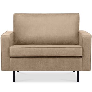 Wohnli Möbelsuche - Großer Loft-Sessel aus Leder und Mikrofaser