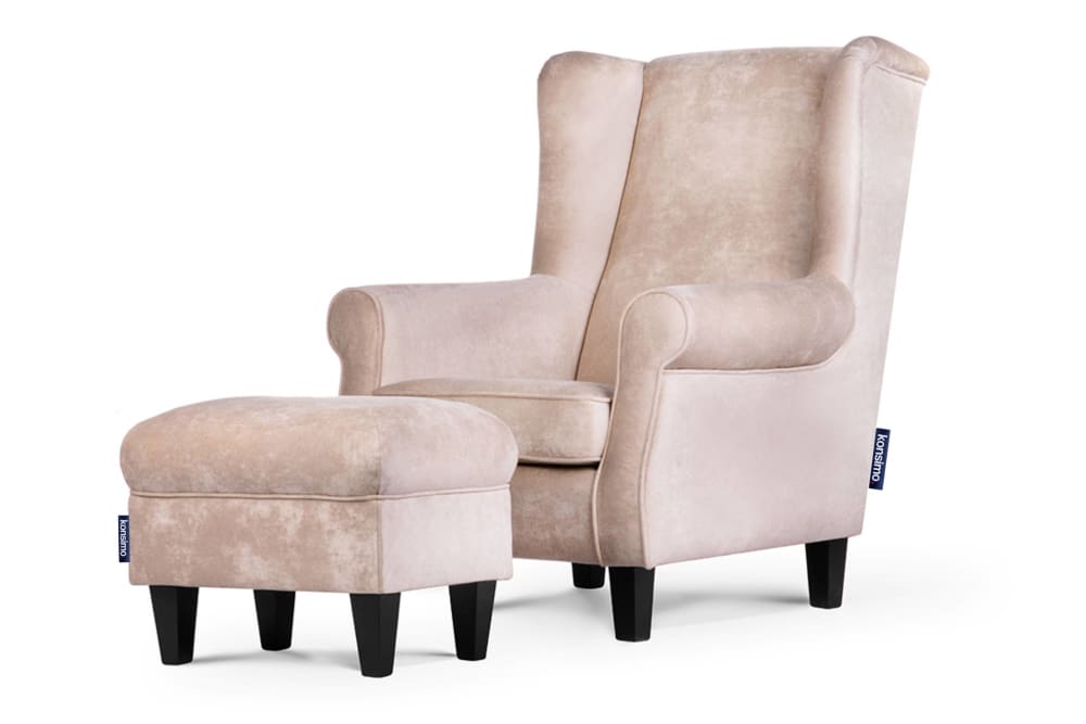 Wohnli Möbelsuche - Ohrensessel Set inkl. Sitzhocker